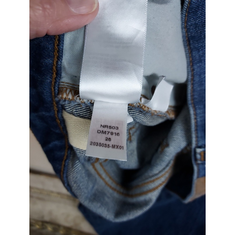 Madewell Womens 26 Mid Rise 90s Straight Jeans Blue Denim Straight Leg 26x28 - Picture 13 of 16